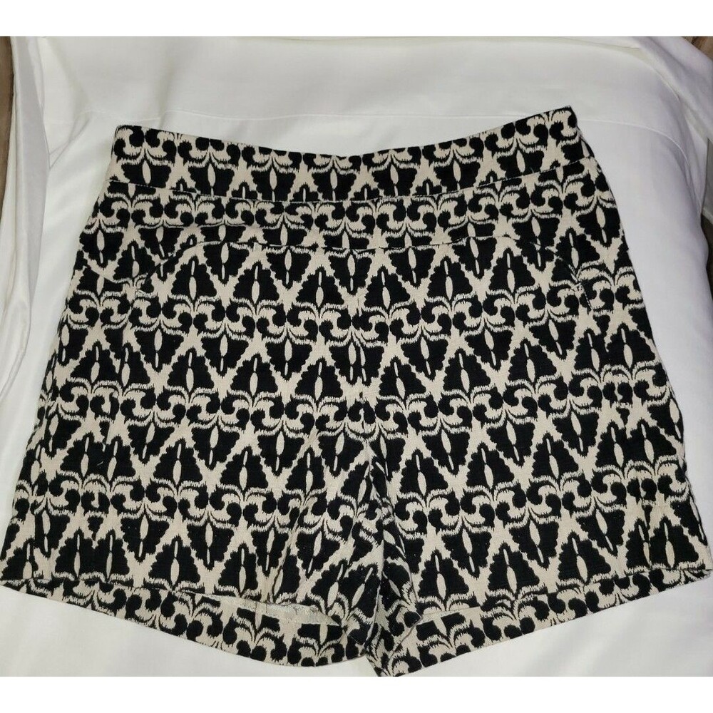 Cartonnier by Anthropologie Black White Chino Shorts Size 8